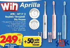 APRİLLA ATB-8717 3 BAŞLIKLI TİTREŞİMLİ DİŞ FIRÇASI fiyat ve kampanya bilgisi